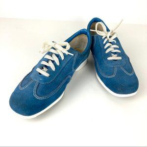 •VINTAGE• Brunswick 1970s Blue Suede Bowling Shoe